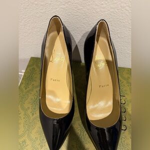 Christian Louboutin patten black heels. New condition size 37
